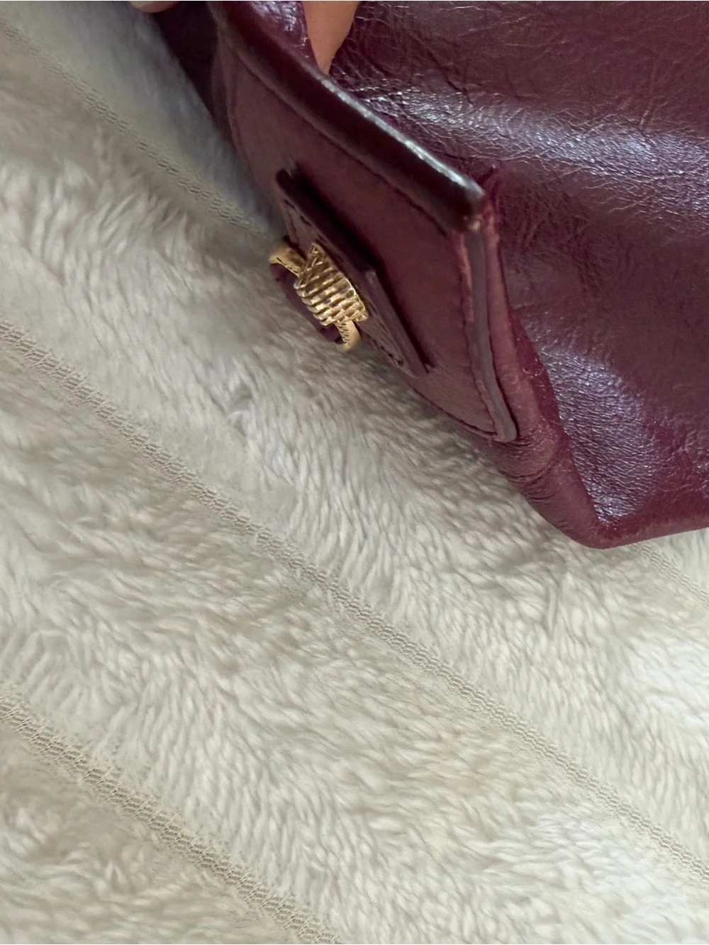 Balenciaga Deep Wine Leather Zip Clutch - Picture 16 of 16